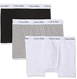 Calvin Klein Herren Boxershorts LOW RISE TRUNK, 3er Pack U2664G, Gr. 6 (L), Schwarz/weiß/grau