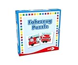 Noris 608985663 Fahrzeug Puzzle, das Memo Spiel mit bekannten Fahrzeugen aller Art, Reise und Mitbringspiel, ab 3 Jahren