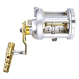 MagiDeal Angelrollen Baitcasting, Level Wind Trolling Rolle Für Salzwasser Big Game Fishing Rechtshänder 44 Lb Max Drag - 1000