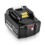 Powayup 18v 5.0Ah Akku Ersatz Für 18V BL1850 BL1850B BL1840 BL1840B BL1830B BL1815 BL1820 BL1830 BL1835 BL1835B 194205-3 194309-1 LXT-400 Schnurlose Elektrowerkzeuge
