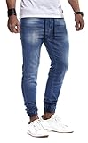 Leif Nelson Herren Jeans Hose Slim Fit Denim Blaue graue Lange Jeanshose für Männer Coole Jungen weiße Stretch Freizeithose Schwarze Cargo Chino Sommer Winter Basic LN9940BL Blau W33/L32