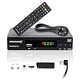 PremiumX HD 520SE FTA Digital SAT TV Receiver DVB-S2 FullHD HDTV Satelliten-Receiver HDMI SCART USB Multimedia-Player, Astra Hotbird vorprogrammiert