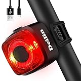 Deilin LED Fahrrad Rücklicht, Zugelassen IPX5 Wasserdicht Auflagbar Akku mit USB 220 Grad Weitwinkelsicht Fahrradlicht Fahrradbeleuchtung Fahrradlampe für Radfahren, Camping, Wanderung