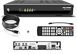 sky vision 2000 HD Digitaler Satelliten Receiver mit Twin Tuner (HDTV, DVB-S2, HDMI, USB 2.0, PVR-Ready, Full HD 1080p, Unicable) inkl. conecto® HDMI-Kabel