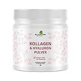 Kollagen mit Hyaluronsäure als Pulver | Vergleichssieger 2020* | 300g | 9,5g Collagen 500mg Hyaluron pro Tagesdosis | Laborgeprüft und verarbeitet in Deutschland