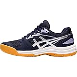 ASICS Damen Upcourt 4 Volleyball-Schuh, Peacoat Pure Silver, Numeric_39_Point_5 EU