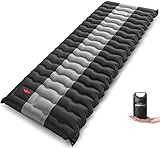 Overmont Camping Isomatte 12cm Dick für Camping Wanderungen Backpacking Reisen Zelte Strand Schwarz