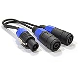 PA Kabelverteiler Y-Adapter Anschlusskabel Männlich Stecker Zum 2 Weiblich Lautsprecher SPK Verbindungen Kabel