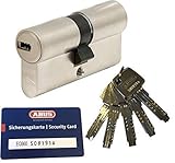 ABUS EC660 Profil-Doppelzylinder Länge (a/b) 30/45mm (c=75mm) mit 5 Schlüssel, mit Sicherungskarte
