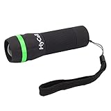 HyCell Mini LED Taschenlampe zoombar & fokussierbar inkl. AAA Batterien - Handliche LED Leuchte mit stufenloser Fokussierung - Handlampe ideal für Camping Werkstatt Handtasche Garten Kinder Outdoor