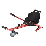 Blackpoolal Sitzscooter Hoverkart für Roller Self Balance Scooter E-Scooter (6,5' / 8.0' / 10'), Verstellbar Sitz GoKart Hover Seat Hoversitz Hover Kart Hoverseat Go Cart Sitz Aufsatz (Rot)