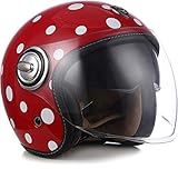 SOXON® SP-888 „Bubble“ · Jet-Helm · Motorrad-Helm Roller-Helm Scooter-Helm Moped Mofa-Helm Chopper Retro Vespa Vintage Pilot · ECE 22.05 Sonnenvisier Schnellverschluss SlimShell Tasche XL (61-62cm)