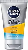NIVEA MEN Active Energy Waschgel (100 ml), Reinigungsgel mit Koffein aus 100% natürlicher Quelle, erfrischende und gründliche Gesichtsreinigung
