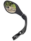 Hafny Edelstahl-Linsen-Lenker-Fahrrad-Spiegel w/Reflektor, sicherer Rückspiegel, Fahrrad-Spiegel, HF-MR081 (Left)