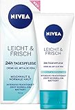 NIVEA Leicht & Frisch Tagespflege 24h Feuchtigkeit (50 ml), Creme-Gel für normale und Mischhaut, Gesichtspflege mit natürlicher Aloe Vera, Mineralien & Antioxidans