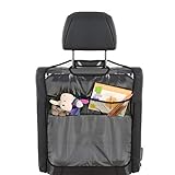 Hauck Cover Me Universal Rückenlehnenschutz für Auto Vordersitze, Einfache Befestigung, Strapazierfähig, Abwaschbar, viel Stauraum, 64 x 48 cm - grau