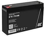 Green Cell® AGM 6V 7Ah Akku VRLA Blei-Batterie Bleiakku Ersatzakku Gelakku Akkubatterie Zyklenfest Unbemannt Spielzeug | Elektro Spielzeug| Alarm | Notstrom | Kinderfahrzeuge| Kinder-Quad
