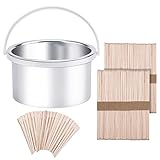 Gukasxi Wachs Wärmer Innerer Topf Leerer Haar Entfernung Wachs Schale Wachswärmer Ersatz Topf für 500 cc 14 oz Haarentfernung Wax Enthaarung Wachswärmer Wachserhitzer und 200 Stück Spatel