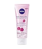 NIVEA Reis Peeling Bio Himbeere, natürliche Gesichtsreinigung mit milder Peeling-Intensität, Peeling für das Gesicht ohne Mikroplastik