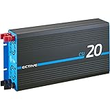 ECTIVE 2000W 24V zu 230V Reiner Sinus-Wechselrichter CSI 20 mit Batterie-Ladegerät, NVS- und USV-Funktion