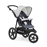 Hauck Dreirad Buggy Runner / Extra Große Luft Räder / All Terrain / Belastbar bis 25 kg / Höhenverstellbar/ Sonnen Verdeck / Liegeposition / XL Korb / Grau