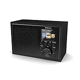 Oakcastle IR100 DAB Plus Radio/WLAN Radio mit Bluetooth, Spotify Connect, Doppelwecker, Line-In, App-Steuerung und Farbbildschirm