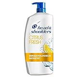 Head & Shoulders XXL Citrus Fresh Anti Schuppen Shampoo Gegen Fettiges Haar, Pumpspender, 72 Stunden Schutz Vor Schuppen, Juckreiz Und Trockene Kopfhaut, Mit Langanhaltendem Zitrusduft, 900ml