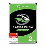 Seagate Barracuda, interne Festplatte 2 TB HDD, 3,5 Zoll, 7200 U/Min, 256 MB Cache, SATA 6 GB/s, silber, FFP, Modellnr.: ST2000DMZ08, (Verpackung kann variieren)