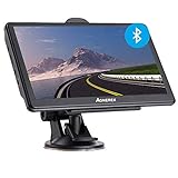 Bluetooth Navi Navigation für Auto LKW PKW GPS Navigationsgerät 7 Zoll mit Freisprecheinrichtung Blitzerwarnung POI Sprachführung Fahrspur Neueste Europa 52 Karten Lebenslang Kostenloses Kartenupdate