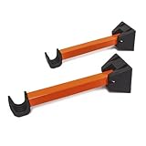 Relaxdays Fahrradhalter 2er Set, Klappbar, Fahrrad Wandhalterung, orange-schwarz