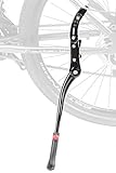 LYCAON Fahrradständer, Fahrrad Seitenständer Aluminiumlegierung Einstellbarer Universal Fahrrad Ständer mit Rutschfestem Gummifuß, Fahrradständer für 26 ”-28” Mountainbikes/Rennräder