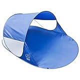 GOODS+GADGETS Canyon Cruise® Strandmuschel Pop Up Strand-Zelt Windschutz am Strand Wurfzelt Blitzschnell Selbstaufbauendes Sonnensegel Outdoor Zelt Automatik Muschel mit UV-Sonnenschutz