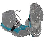 ALPIDEX Grödel Steigeisen für Bergschuhe mit Edelstahlspikes 21 Zähne Schuhkrallen Schuhspikes Crampons Klettern Bergsteigen Trail Running Winter Outdoor, Größe:M, Farbe:Blue