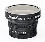 Minadax 0.42x Fisheye Vorsatz kompatibel mit Sony DCR-SR35, DCR-SR36, DCR-SR37, DCR-SR38, DCR-SR52, DCR-SR55, DCR-SR57, DCR-SR58, DCR-SR70, DCR-SR72, DCR-SR75, DCR-SR77, DCR-SR90, DCR-SR210, DCR-SX73, DCR-HC14, DCR-HC37, DCR-HC45, DCR-HC47, DCR-HC51