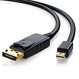 CSL - Mini Displayport auf Displayport 3m - inkl. Tonübertragung - Kompatibel mit Thunderbolt 1- und Thunderbolt 2-Ports - UHD 3840x2160 bei 30 Hz - kompatibel mit Apple Lenovo Surface