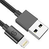 Syncwire iPhone Ladekabel Lightning Kabel, 1M [Apple MFi Zertifiziert] Nylon-Geflochtenes Lightning Datenkabel für iPhone 11 Pro Max/X/XR/XS Max, iPhone 8 Plus/7 Plus, iPhone 6s/6/7/8, SE/5S/5C, iPad