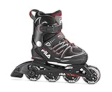 FILA Skates X-One Kinder Inlineskates Unisex Erwachsene, Schwarz/Rot, 38