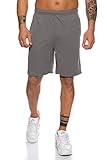 Raff & Taff Herren Shorts Bermuda Sportshorts Sporthose Funktionshose Traningshose schnell trocknend (Anthra, L)