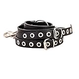 Dayneq Echt Leder Hosenträger 2cm Breit mit ÖSEN Schwarz-100cm