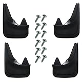 4 Universal-Schmutzfänger vorne und hinten, inklusive Schrauben, Schwarz