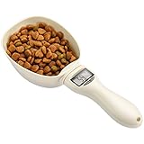 Petacc Pet Food Scoop Stabile Löffel für Hunde und Katzen LCD-Display zur Messung von Tierfutter fünf Messeinheiten