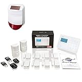 Safe2Home® Funk Alarmanlagen Set SP110 Sabotageschutz Solar Sirene – deutschsprachiges GSM Alarmsystem SMS Alarmierung - Alarmanlagen fürs Haus Büro inkl. Bewegungsmelder