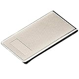 silberkanne Geldscheinklammer Kornguillochiert mit Gravurfeld 6x3 cm Silber Plated versilbert in Premium Verarbeitung