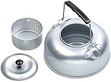 Semptec Urban Survival Technology Kochen: Camping-Kessel aus Aluminium mit Tee-Sieb und isoliertem Griff, 0,75 l (Camping Wasserkessel)