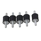 BQLZR 6mm Rubber Double Ends Screw Anti-Vibration Mount Silentblock For Pump Pack Of 5