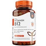 Vitamin B12 500mcg - 365 Tabletten - Aktive Form Methylcobalamin - getestet und zertifiziert in Deutschland - VEGAN - Hochdosiert - 1 Jahresvorrat