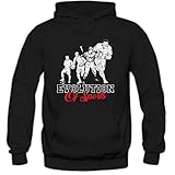 Shirt Happenz Football Evolution Hoodie | Herren | Sports | Football | Baseball | Basketball, Farbe:Schwarz (Black F421);Größe:M