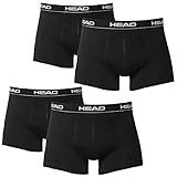 HEAD Herren Boxer Boxershort Unterhose 4er Pack black 200 - XL