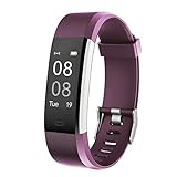 YAMAY Fitness Armband mit Pulsmesser Wasserdicht IP67 Fitness Tracker Smartwatch Aktivitätstracker Pulsuhr Schrittzähler Uhr Sportuhr für Damen Herren Anruf SMS SNS Beachten für iPhone Android Handy