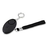 Schramm® Taschenalarm schwarz Panikalarm Selbstschutz 130db Schlüsselanhänger Taschenlampe Taschen Alarm Schlüssel Panik Selbstverteidigung